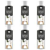 6X 151 White Satin Spray Paint 400ml Spray Paint